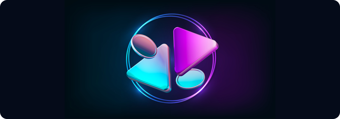 Logo rose et bleu néon représentant une application conçue pour les traders de scalping, mettant en avant une esthétique moderne et vibrante.