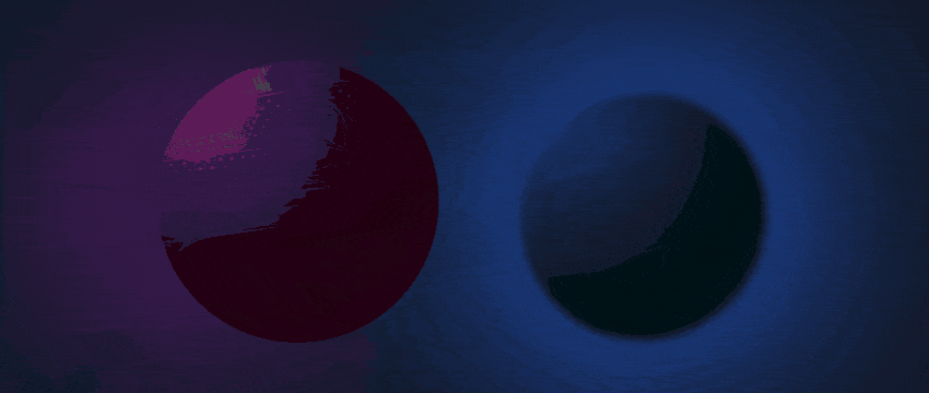 A blue and purple circle representing the Mercedes-Benz logo, symbolizing the luxury car brand's identity.