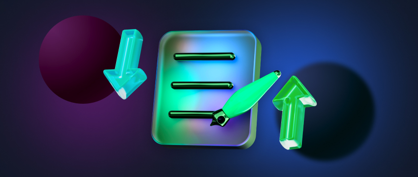 Un bouton vert fluo et bleu avec une flèche, indiquant l'initiation de l'investissement dans les contrats de courtage CFD.