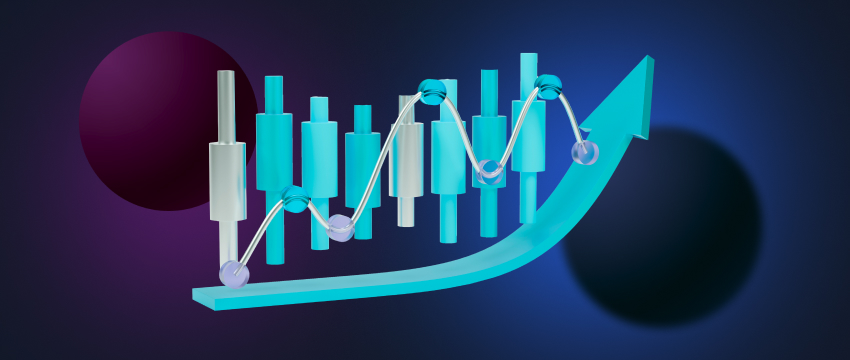 Une illustration d’un graphique avec des flèches, symbolisant le succès de la gestion des risques dans le trading de Forex et de CFD.