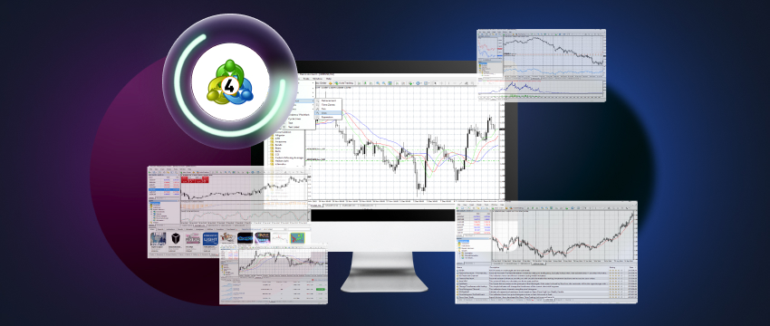 Um monitor de computador exibindo vários gráficos de negociação, ilustrando as tendências do mercado e a análise de dados para plataformas de negociação.